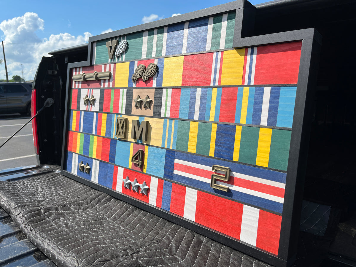 RibbonRax - The ORIGINAL Sequential-grain Wooden Military Ribbon Rack!