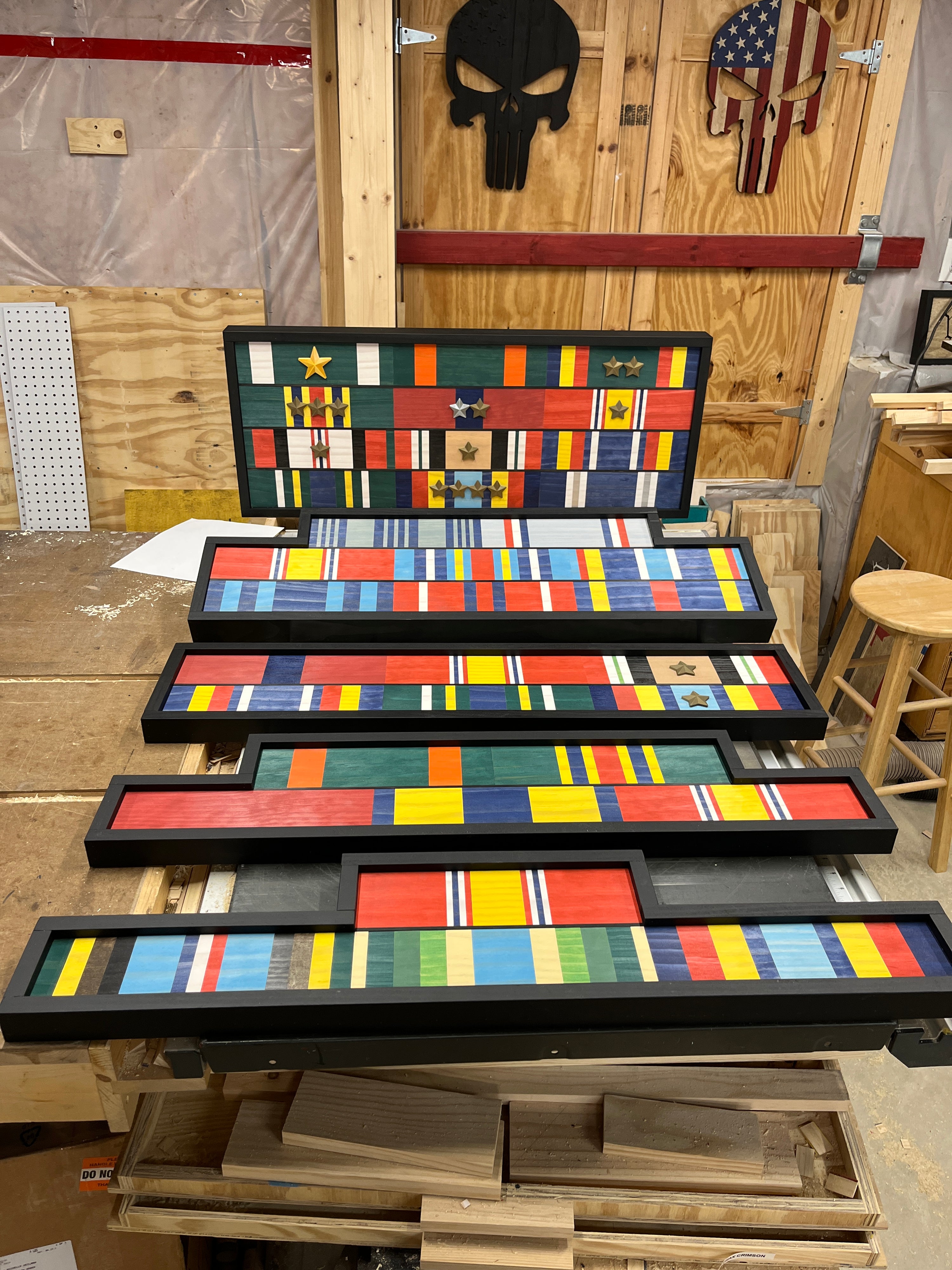 RibbonRax - The ORIGINAL Sequential-grain Wooden Military Ribbon Rack!
